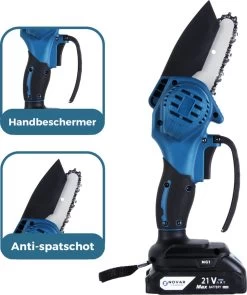 Mini Tronçonneuse Novar - Avec Batterie - Scie à Branches - Scie à élaguer - Électrique - Protection Des Mains - 21V -Outils de jardinage professionnels 1004x1200 1
