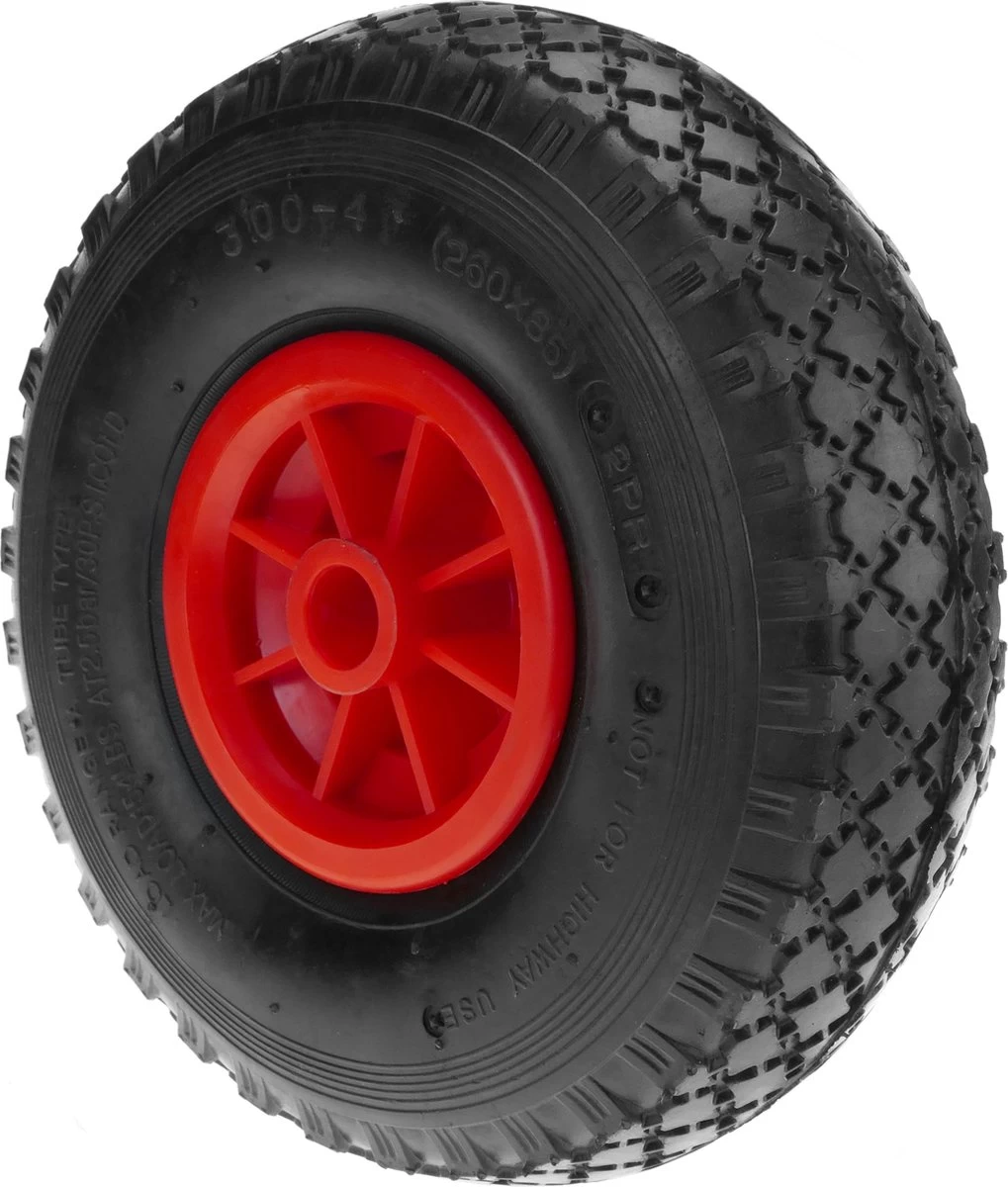 PrimeMatik - Roue De Brouette 70 Kg 10x3" 260x85 Mm. Courroie De Rechange Pour Plate-forme De Transport Et Chariots 6 PrimeMatik - Roue De Brouette 70 Kg 10x3" 260x85 Mm. Courroie De Rechange Pour Plate-forme De Transport Et Chariots – Image 4