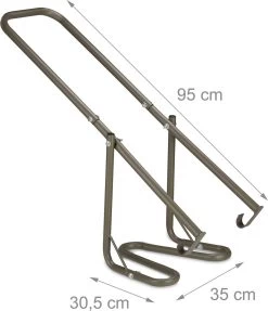 Relaxdays Presse à Déchets Pour Poubelles à Roulettes - Presses à Clic - Levier - Tamper à Déchets - Acier - Marron -Outils de jardinage professionnels 1031x1200 1