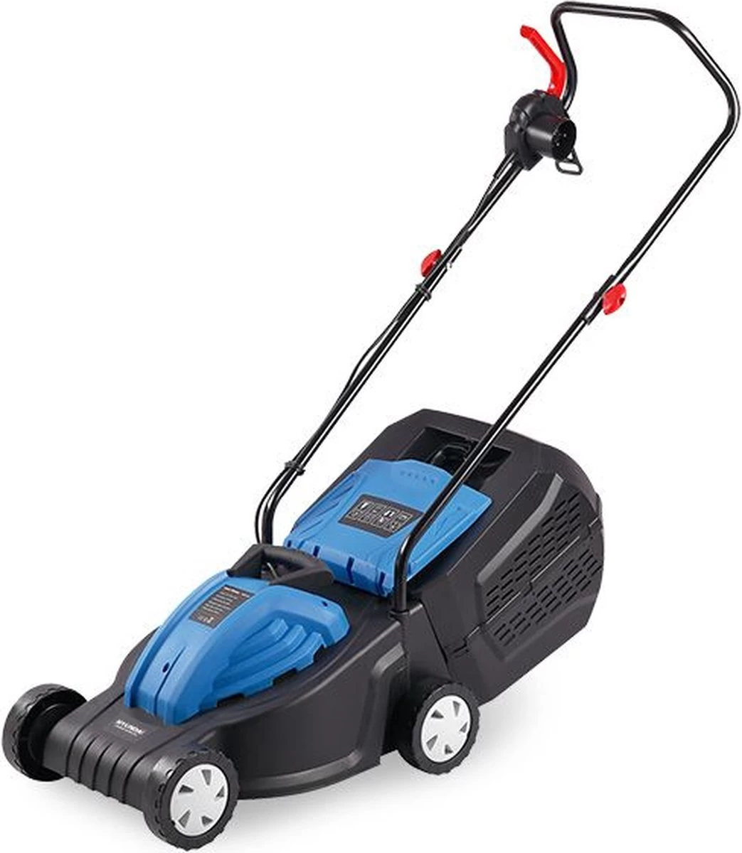 Tondeuse à Gazon Hyundai 1200W 32 Cm - 3 Hauteurs De Coupe - Poignée De Transport Centrale - Pour Pelouse < 300 M2 7 Tondeuse à Gazon Hyundai 1200W 32 Cm - 3 Hauteurs De Coupe - Poignée De Transport Centrale - Pour Pelouse < 300 M2 – Image 5