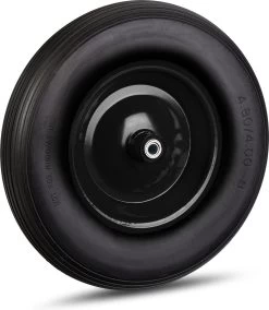 Roue De Brouette Relaxdays Anti Crevaison - 4.80 4.00-8 - 3 Adaptateurs - Jante Acier - Complet Schwarz-Schwarz -Outils de jardinage professionnels 1043x1200 4