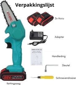 PerfectGear Mini Chainsaw - Scie D'élagage - Sécateur électrique - Taille-haie électrique - 10 CM - 2 Batteries 15 PerfectGear Mini Chainsaw - Scie D'élagage - Sécateur électrique - Taille-haie électrique - 10 CM - 2 Batteries -Outils de jardinage professionnels 1080x1200