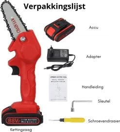 Mini Tronçonneuse - Tronçonneuse - Sécateur Electrique - Taille Haie Electrique - 10 CM - Rouge -Outils de jardinage professionnels 1087x1200