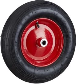 Relaxdays Wheelbarrow Wheel 4.80 4.00-8 - Pneu De Secours Pneu Pneumatique - Jante Acier - Pneu Caoutchouc
