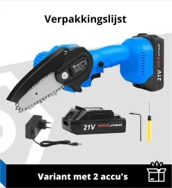 Mini Tronçonneuse - Tronçonneuse - Sécateur Electrique - Taille Haie Electrique - 2 Batteries - 10 CM -Outils de jardinage professionnels 1097x1200