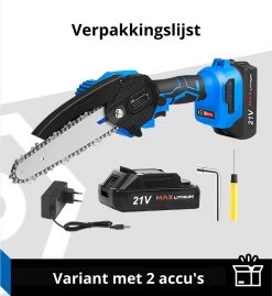 Mini Tronçonneuse - Tronçonneuse - Sécateur Electrique - Taille Haie Electrique - 15 CM - 2 Batteries -Outils de jardinage professionnels 1103x1200