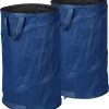 Relaxdays Pop Up Sac à Déchets De Jardin - Lot De 2 - Sac De Jardin 120 L - Bleu - Sac à Mauvaises Herbes - Sac à Feuilles -Outils de jardinage professionnels 1110x1200