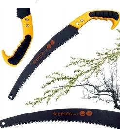 Scie à Main De Jardin - Scie à Branches - 17 Cm - Jaune / Zwart - 350 Mm - Double Dentelée - Manche En Caoutchouc - Scie à élaguer - Scie à Arbre - Scie à Bois - Scie à Main - Jardinage