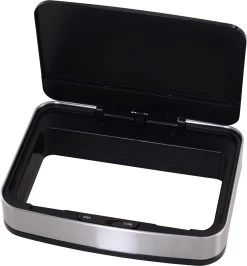 HOMCOM Poubelle Système De Séparation Des Déchets Poubelle Avec Capteur 72 L 3 Compartiments Acier Inoxydable Argent 851-018 -Outils de jardinage professionnels 1114x1200 3