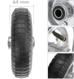 PrimeMatik - Roue De Brouette Pack De 2 90 Kg 8x2.5" 203x64 Mm. Courroie De Rechange Pour Plate-forme De Transport Et Chariots -Outils de jardinage professionnels 1120x1200 1