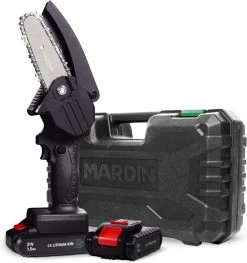 Foumt Mini Tronçonneuse MK-1 - Scie à élaguer - Tronçonneuse - Tronçonneuse électrique - Étui Inclus - Batterie Extra - Zwart