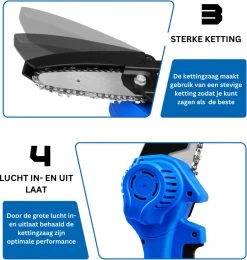 Mini Tronçonneuse - Tronçonneuse - Sécateur Electrique - Taille Haie Electrique - 2 Batteries - 10 CM -Outils de jardinage professionnels 1138x1200 6