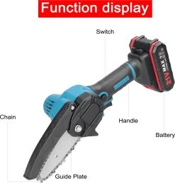 Voileworks - Mini Tronçonneuse - Scie à Bois - Scie D'élagage - Tronçonneuse électrique -Outils de jardinage professionnels 1143x1200