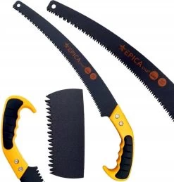 Scie à Main De Jardin - Scie à Branches - 17 Cm - Jaune / Zwart - 350 Mm - Double Dentelée - Manche En Caoutchouc - Scie à élaguer - Scie à Arbre - Scie à Bois - Scie à Main - Jardinage -Outils de jardinage professionnels 1145x1200