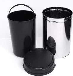 HOMCOM Poubelle Automatique En Acier Inoxydable Poubelle Capteur IR Seau Intérieur Rond 30L 03-0026 -Outils de jardinage professionnels 1145x1200 3