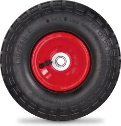 Relaxdays 8x Roue De Diable 260x85 - Roue De Charrette à Bras - Pneu Pneumatique - Roue De Secours - Noir/rouge -Outils de jardinage professionnels 1153x1200 4