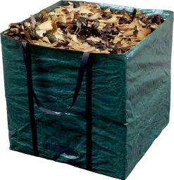 CON:P Square Garden Waste Bag 245Liter - Facile à Nettoyer Les Déchets De Jardin - Tissu En Aluminium Résistant à La Déchirure - Réutilisable - Pliable