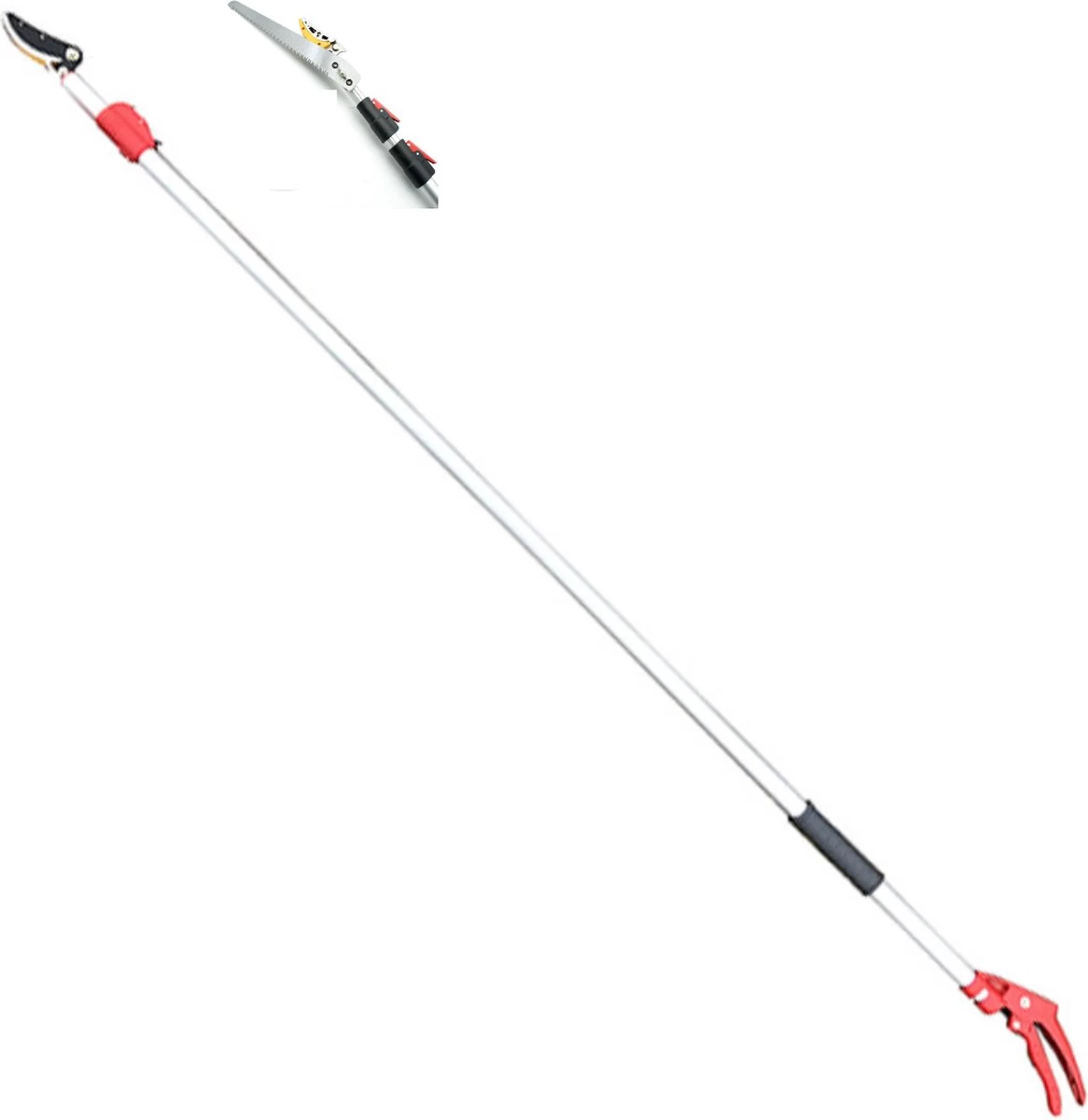 Sécateur Télescopique Recalma - Ciseaux à Rosiers - Sécateur Et Scie à Branches - Lame De Scie - Ciseaux à Fleurs - Ébrancheur - Scie - Télescopique 130 à 220 Cm 3 Sécateur Télescopique Recalma - Ciseaux à Rosiers - Sécateur Et Scie à Branches - Lame De Scie - Ciseaux à Fleurs - Ébrancheur - Scie - Télescopique 130 à 220 Cm