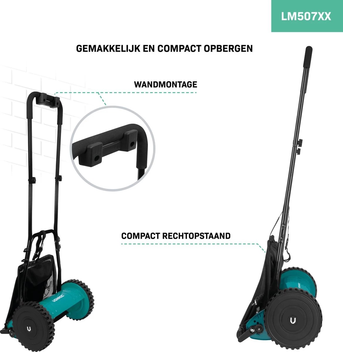 Tondeuse à Rouleau VONROC - Tondeuse à Main - 300 Mm - 4 Hauteurs De Coupe Réglables (15-25-31-35 Mm) Avec Support Mural Et Sac De Ramassage 6 Tondeuse à Rouleau VONROC - Tondeuse à Main - 300 Mm - 4 Hauteurs De Coupe Réglables (15-25-31-35 Mm) Avec Support Mural Et Sac De Ramassage – Image 4