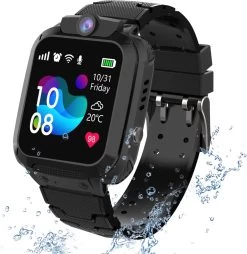 Cadeau FĂTE DES PĂRES - Cadeaux Papa - Montre GPS Enfant - Avec Appareil Photo Et TĂ©lĂ©phone - Tracker Gps Enfants Chat Et VĂ©lo - IP68 Ă©tanche 2G Enfants Smart Watch Compatible Avec IOS Android, Avec