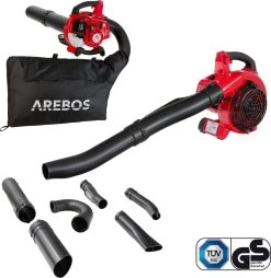 Aspirateur à Feuilles à Essence AREBOS Souffleur à Feuilles Déchiqueteuse à Feuilles 700W Inc. Sac De Collecte 45L 7500 Tr/min -Outils de jardinage professionnels 1169x1200 8