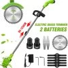 Tondeuse à Gazon Drillpro - Tondeuses à Tondeuses à Gazon - Électrique Portable - 450W 12V - Avec Poignée Réglable Et 2 Piles - Vert -Outils de jardinage professionnels 1170x1200