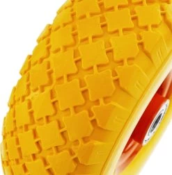 PrimeMatik - Roue De Brouette Massief Jaune 2-pack 100 Kg 10x3" 254x76 Mm. Courroie De Rechange Pour Plate-forme De Transport Et Chariots -Outils de jardinage professionnels 1176x1200 2