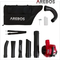 Aspirateur à Feuilles à Essence AREBOS Souffleur à Feuilles Déchiqueteuse à Feuilles 700W Inc. Sac De Collecte 45L 7500 Tr/min -Outils de jardinage professionnels 1188x1200 4