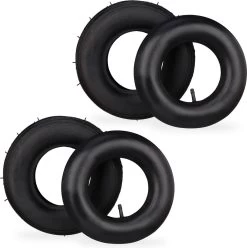 Relaxdays Pneu De Brouette Avec Chambre à Air - Pneu De Secours - Pneu Pneumatique - Roue De Brouette - 2 Pièces