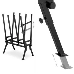 Relaxdays - Jusqu'à 200 Kg - Chevalet à Bois - Réglable - Acier - Chevalet à Chaîne - Noir -Outils de jardinage professionnels 1198x1200 19