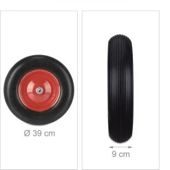 Roue De Brouette Relaxdays 4.80 4.00-8 - Roue De Secours - Pneu Anti-crevaison - Pneu De Brouette - 120 Kg -Outils de jardinage professionnels 1198x1200 41