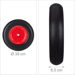 Roue De Brouette Relaxdays -crevaison Relaxdays - 4.80/4.00-8 - Jante Plastique - Pneu De Brouette En Caoutchouc -Outils de jardinage professionnels 1198x1200 56