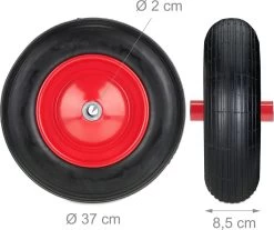 Roue De Brouette Relaxdays 3.50-8 - Roue De Secours Anti-crevaison - Jante Acier Rouge - Pneu Brouette 20 Roue De Brouette Relaxdays 3.50-8 - Roue De Secours Anti-crevaison - Jante Acier Rouge - Pneu Brouette -Outils de jardinage professionnels 1200x1006 2