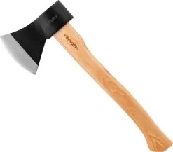 Hache 1000 G Avec Lame En Acier Bois Hickory Et Acier Au Carbone - Hache à Main Pour Jardin Et Forêt - Hache Universelle Petite Et Compacte - Hache à Fendre Avec Manche En Bois Laqué