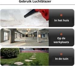 Souffleur D'air - Souffleur De Poussière - Souffleur De Feuilles - Souffleur - Électrique - Aspirateur Sans Fil - Air Duster - Geen Batterie - 2,1 Kg - Rouge -Outils de jardinage professionnels 1200x1060 3