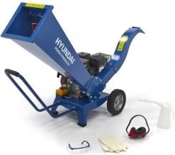 Broyeur à Bois Hyundai Moteur à Essence 196cc / 6,5 CV - Broyeur De Branches Avec Moteur Broyeur De Branches - Broyeur De Branches Mobile Avec Moteur à Essence