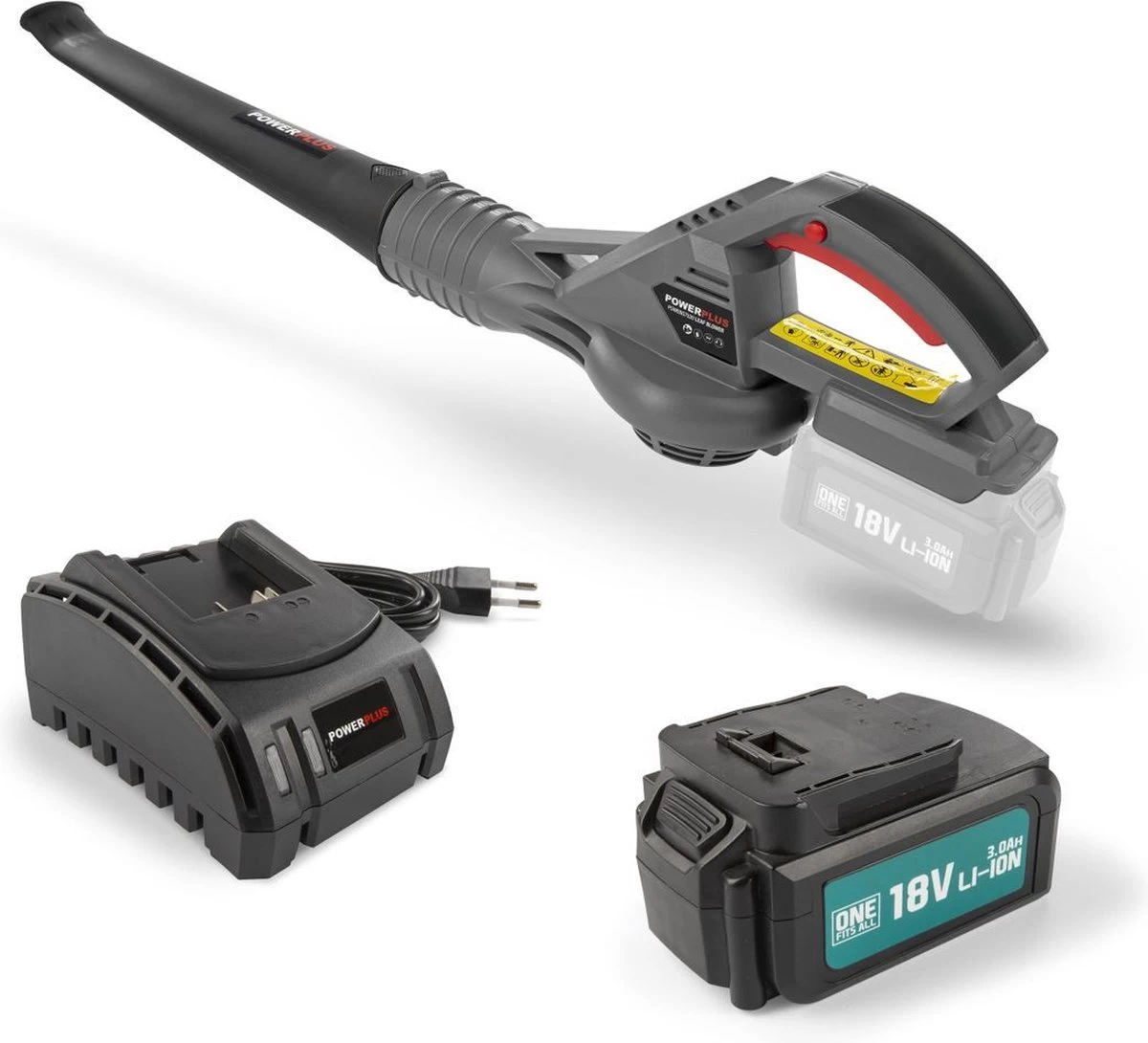 Powerplus - POWEBLBS3 - Souffleur De Feuilles - 18V - Avec Batterie 18V 1,5 Ah Et Chargeur 3 Powerplus - POWEBLBS3 - Souffleur De Feuilles - 18V - Avec Batterie 18V 1,5 Ah Et Chargeur