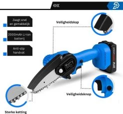 Mini Tronçonneuse - Tronçonneuse - Sécateur Electrique - Taille Haie Electrique - 2 Batteries - 10 CM -Outils de jardinage professionnels 1200x1114