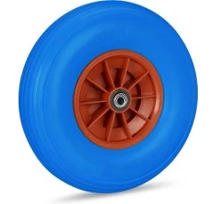Roue De Brouette Relaxdays Anti Crevaison - 4.00-6 - Roue De Secours - PU - Complète - 3 Adaptateurs Blauw Rouge -Outils de jardinage professionnels 1200x1119
