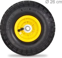 Relaxdays 8x Roue De Diable 260x85 - Roue De Charrette à Bras - Pneu Pneumatique - Roue De Secours - 4.1/3.5-4 -Outils de jardinage professionnels 1200x1124