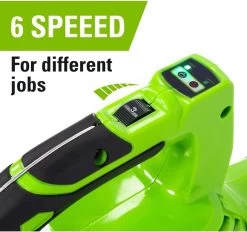 Greenworks SOUFFLEUR ET ASPIRATEUR À BATTERIE 48 VOLTS (2X24 VOLT) AVEC 2 BATTERIES ET CHARGEUR GD24X2BVK4X -Outils de jardinage professionnels 1200x1125 6