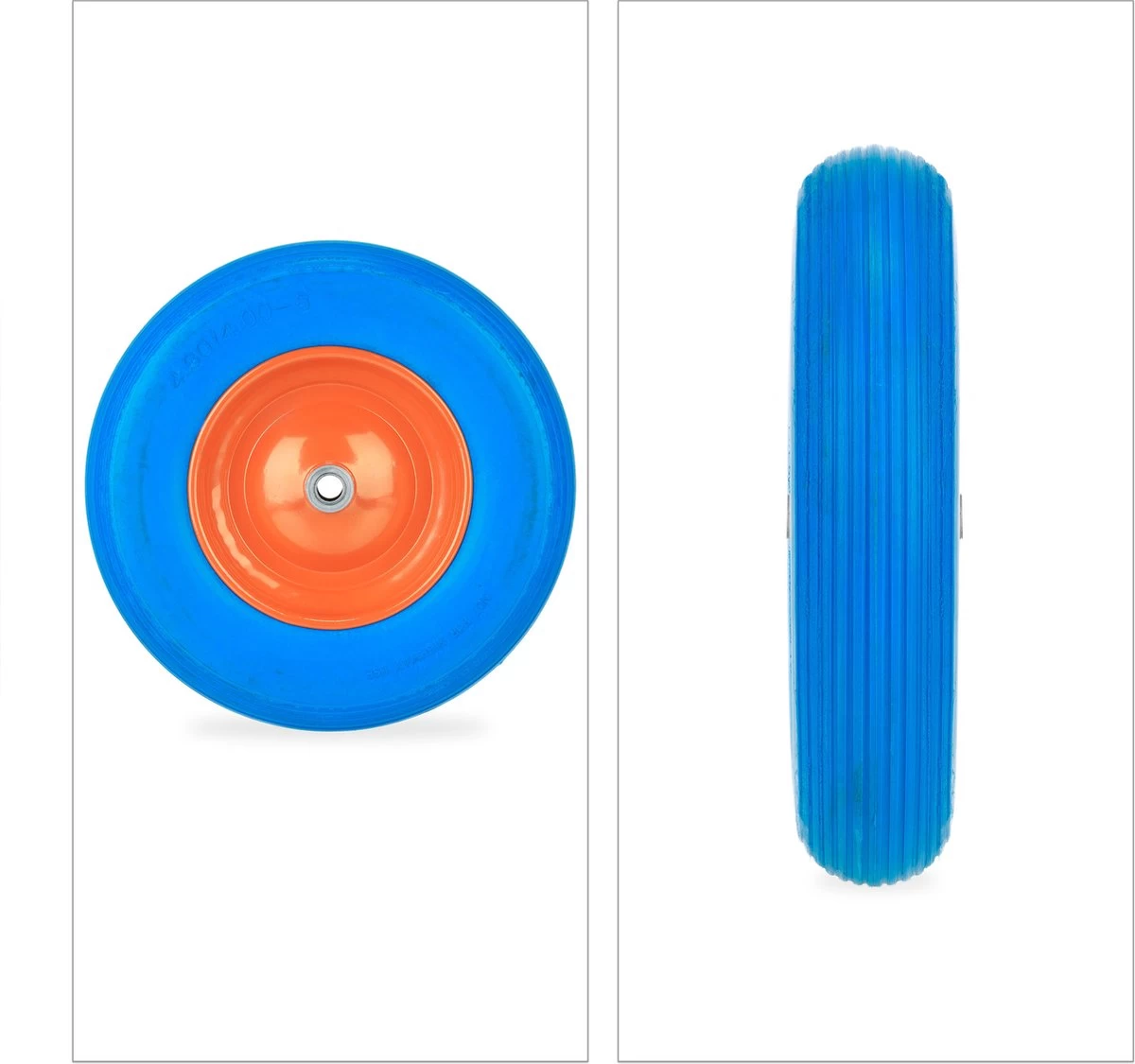Roue De Brouette Relaxdays 4.80/4.00-8 - Pneu De Secours Anti-crevaison En Caoutchouc - Jante En Acier - Bleu 11 Roue De Brouette Relaxdays 4.80/4.00-8 - Pneu De Secours Anti-crevaison En Caoutchouc - Jante En Acier - Bleu – Image 9