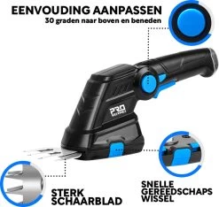 FlowShop - Taille-haie Multifonction 2-en-1 - Taille-haie électrique - Tondeuse à Gazon Sans Fil - Sécateur - Outils De Jardin - Batterie 2000mAh - Blauw 11 FlowShop - Taille-haie Multifonction 2-en-1 - Taille-haie électrique - Tondeuse à Gazon Sans Fil - Sécateur - Outils De Jardin - Batterie 2000mAh - Blauw -Outils de jardinage professionnels 1200x1136 2