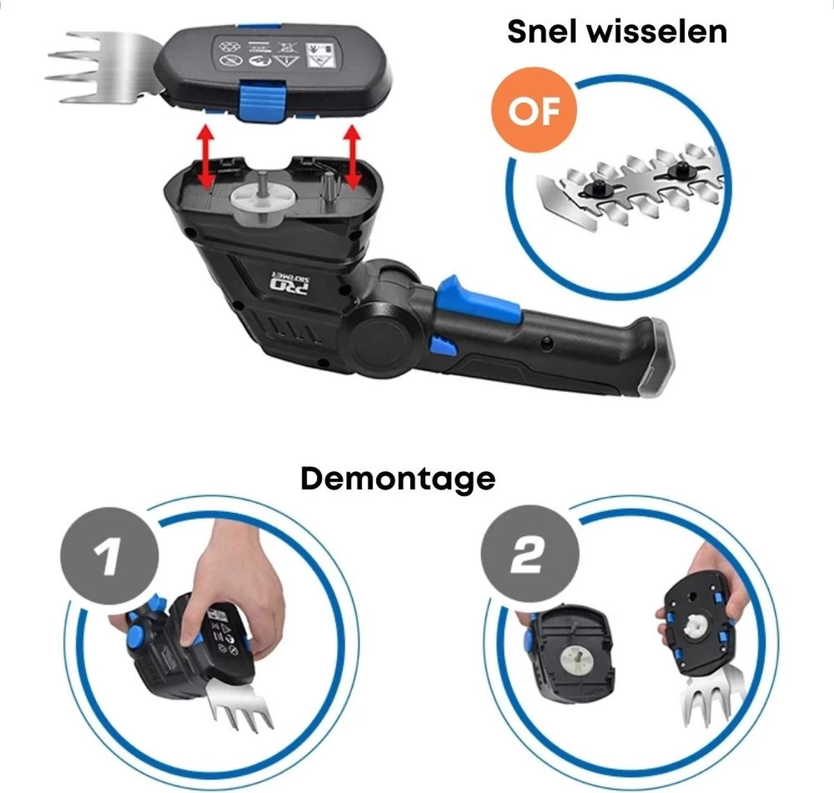 Coupe-herbe Homezie | Fonction 2 En 1 | Taille-haie | Taille-haie électrique | Tondeuse à Gazon | Outils De Jardin | Sécateurs électriques 4 Coupe-herbe Homezie | Fonction 2 En 1 | Taille-haie | Taille-haie électrique | Tondeuse à Gazon | Outils De Jardin | Sécateurs électriques – Image 2
