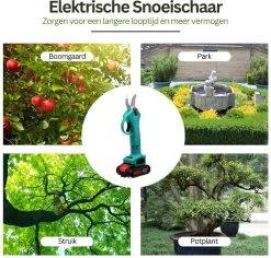 Sécateur électrique DOERSUPP - Sécateur Sans Fil Sur Batterie - Avec 2 Batteries Et étui De Rangement - Poignée Confortable -Outils de jardinage professionnels 1200x1147