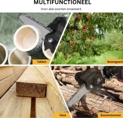 PerfectGear Mini Chainsaw - Scie D'élagage - Sécateur électrique - Taille-haie électrique - 10 CM - Blauw -Outils de jardinage professionnels 1200x1150 4