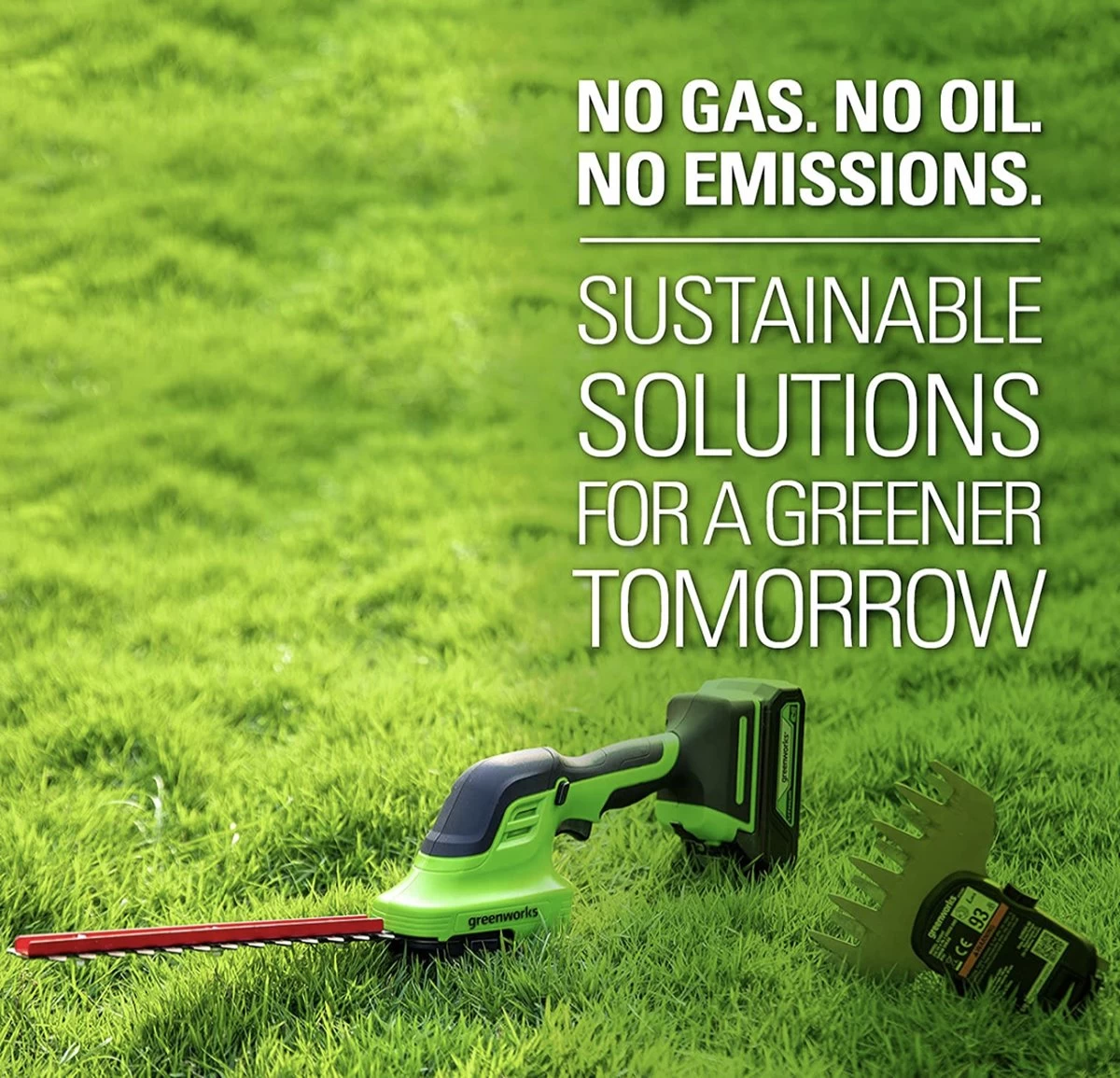 Taille-haie Et Coupe-herbe Greenworks 2en1, G24SHT Li-Ion 24V 2400 SPM Profondeur De Coupe 8 Mm Taille-haie 20 Cm Cisaille à Gazon 120 Mm, Sans Batterie Ni Chargeur 6 Taille-haie Et Coupe-herbe Greenworks 2en1, G24SHT Li-Ion 24V 2400 SPM Profondeur De Coupe 8 Mm Taille-haie 20 Cm Cisaille à Gazon 120 Mm, Sans Batterie Ni Chargeur – Image 4