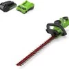 Taille-haie à Batterie Greenworks 40 Volts Avec Batterie 2,0 Ah Et Chargeur G40HT61K2