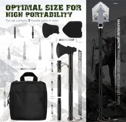 Hache Polyvalente De Pelle Pliante, Pelle En Acier Inoxydable De 48 à 102 Cm De Longueur En Acier Allié De Qualité Supérieure, Pelle Portable Et Amovible, Pour Le Camping, La Pêche, L'expédition, Etc. -Outils de jardinage professionnels 1200x1161 5