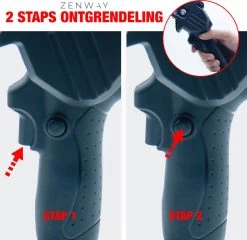 Zenway - Mini Tronçonneuse - Scie à élaguer - Tronçonneuse - Tronçonneuse électrique Avec 2 Piles - Étui Inclus - 1 Pile Extra - Zwart -Outils de jardinage professionnels 1200x1165 1